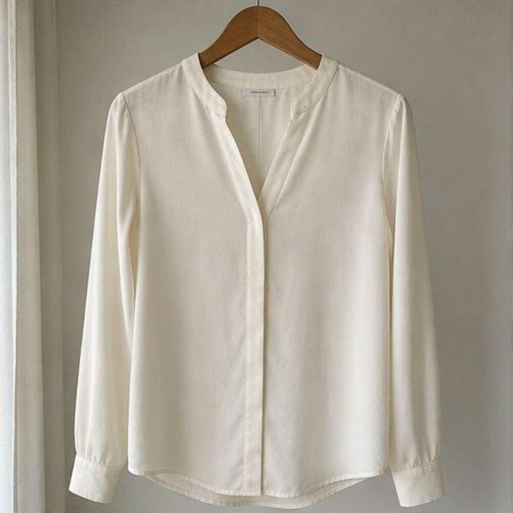White Pleated Blouse